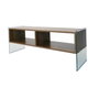 Hanah Home TV404 Soporte de TV Nogal con Cristal Templado